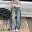 셀린느 트리오페 배색 워싱 데님 팬츠