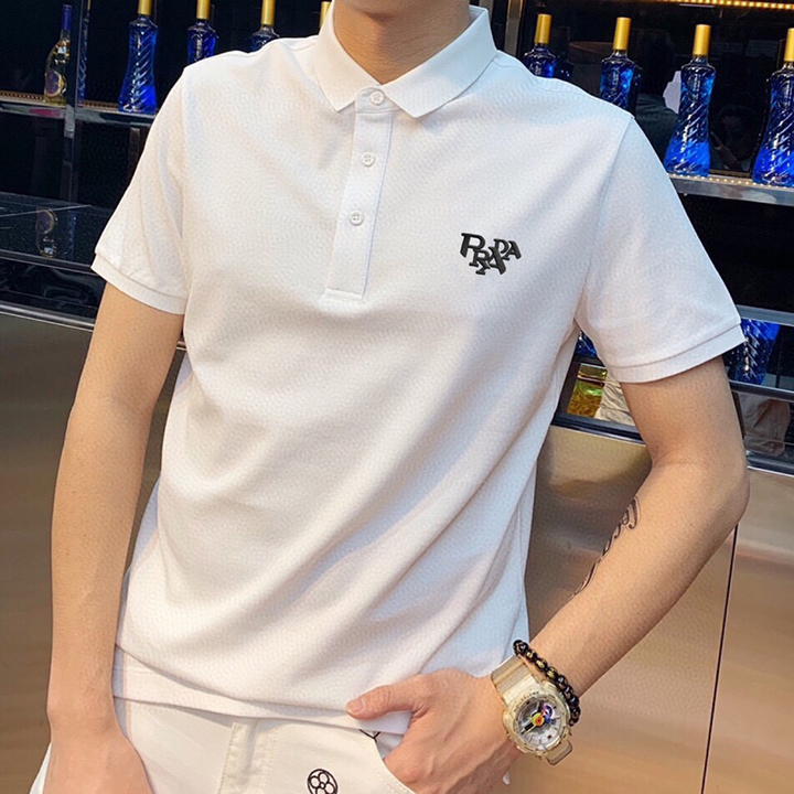 프라다 라펠 반팔 폴로 셔츠
