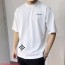 루이비통 프린트 더블 레이어 반팔 티셔츠