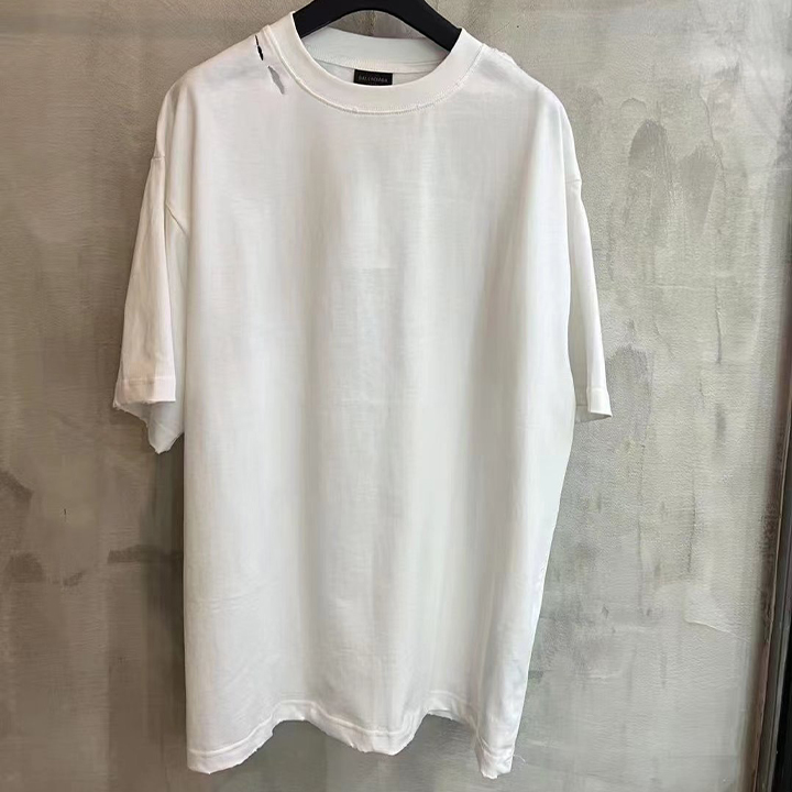 발렌시아가 레드 테이프 반팔 티셔츠