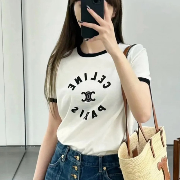 셀린느 플로피 로고 티셔츠