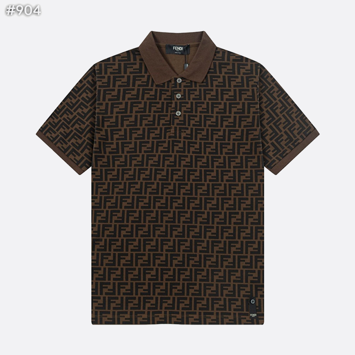 펜디 FF 모티프 카라 티셔츠