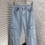 발렌시아가 트렌드 와이드 레그 청바지