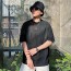 발렌시아가 드롭 숄더 오버사이즈 스타일 반팔 티셔츠