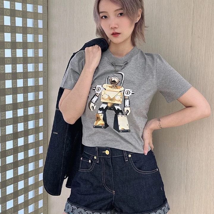 루이비통 25S 봄/여름 신상품 메탈 로봇 모노그램 아이콘 반팔 티셔츠